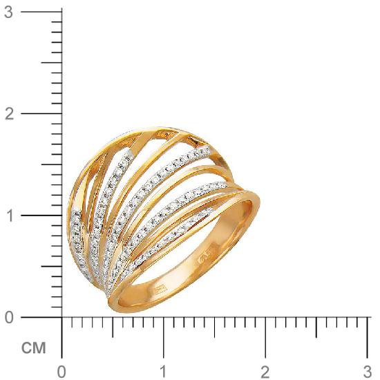 Кольцо с бриллиантами из красного золота (арт. 316470)
