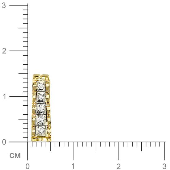 Подвеска с бриллиантом из комбинированного золота 750 пробы (арт. 316608)