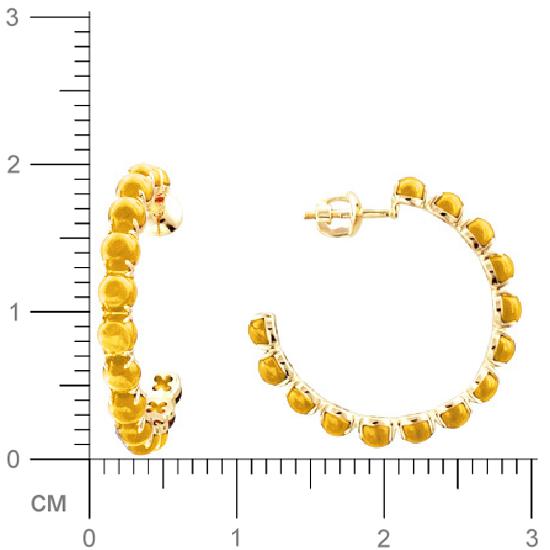 Серьги с цитринами из желтого золота (арт. 317065)