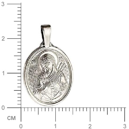 Подвеска-иконка "Семистрельная Богородица" из серебра (арт. 317565)