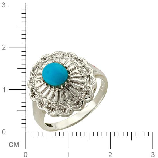 Кольцо с бирюзой из серебра (арт. 318473)