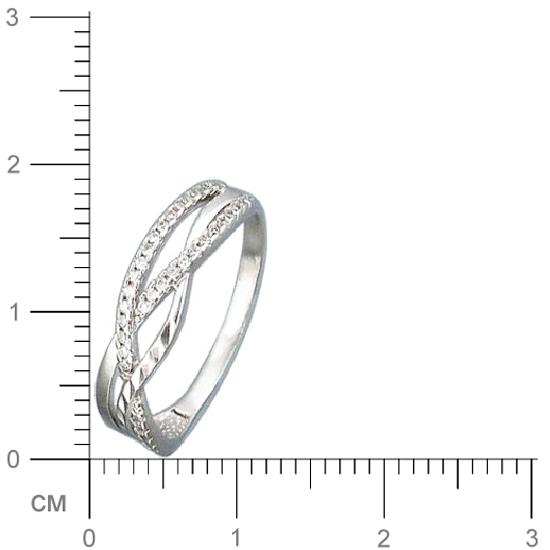 Кольцо с фианитами из серебра (арт. 318735)
