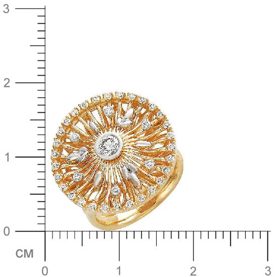 Кольцо с бриллиантом из красного золота (арт. 324608)
