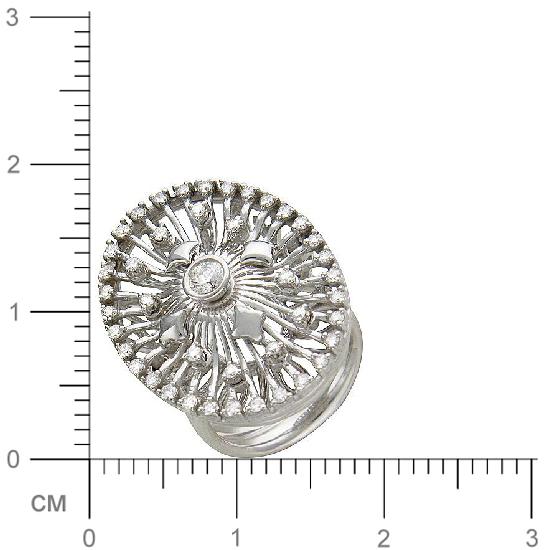 Кольцо с бриллиантами из белого золота 750 пробы (арт. 324630)
