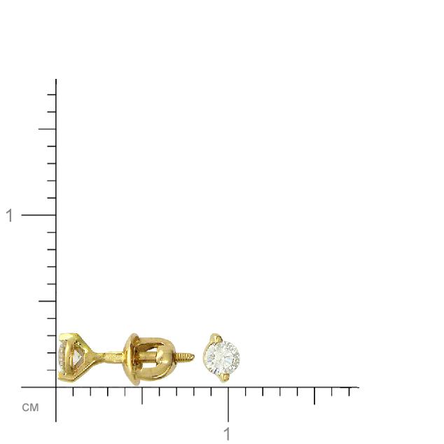 Серьги с бриллиантами из белого золота (арт. 324752)