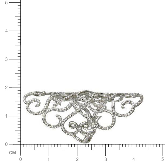 Кольцо с бриллиантами из белого золота (арт. 327334)