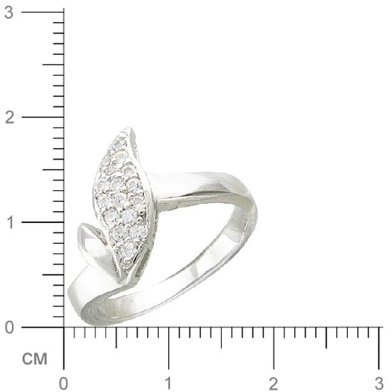 Кольцо с фианитами из серебра (арт. 328167)