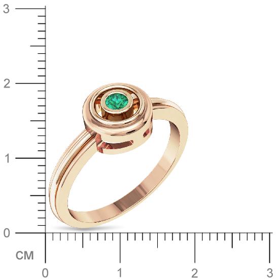 Кольцо с изумрудом из красного золота (арт. 329711)