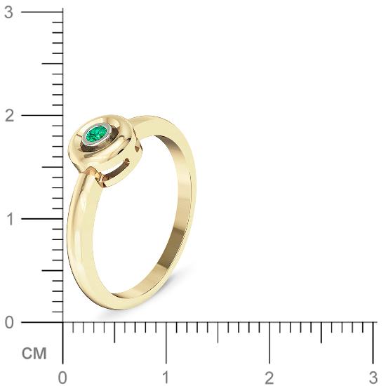 Кольцо с изумрудом из желтого золота (арт. 329714)