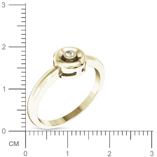 Кольцо с бриллиантом из желтого золота (арт. 329739)