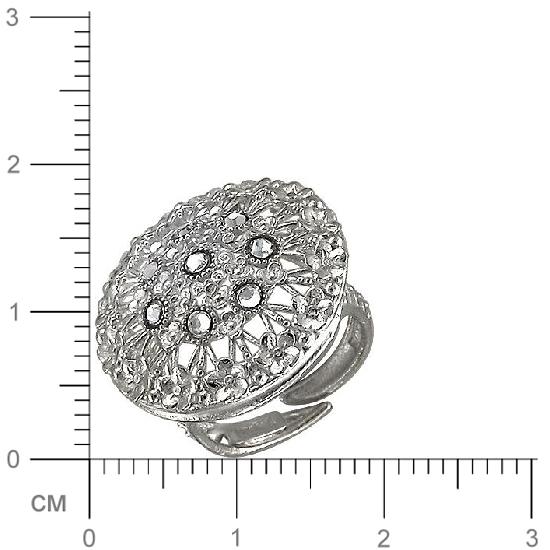 Кольцо с кристаллом swarovski из серебра (арт. 333318)