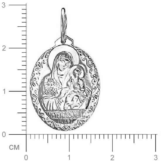 Подвеска-иконка "Богородица Неувядаемый цвет" из серебра (арт. 334761)