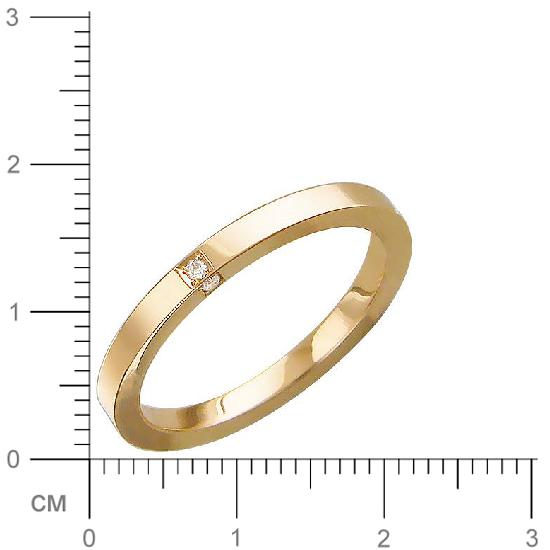 Кольцо с бриллиантами из красного золота (арт. 335600)