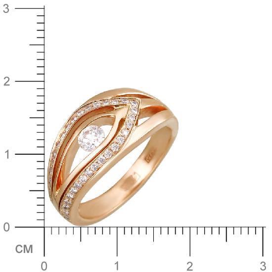 Кольцо с бриллиантом из комбинированного золота (арт. 335831)