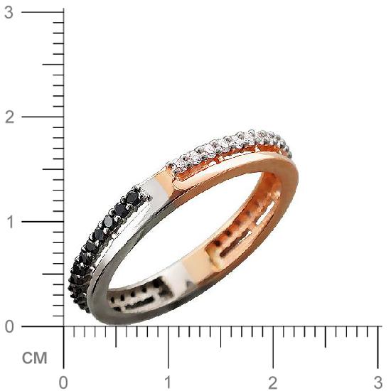 Кольцо с бриллиантами из комбинированного золота (арт. 336165)