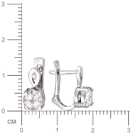 Серьги с бриллиантами из белого золота (арт. 336183)