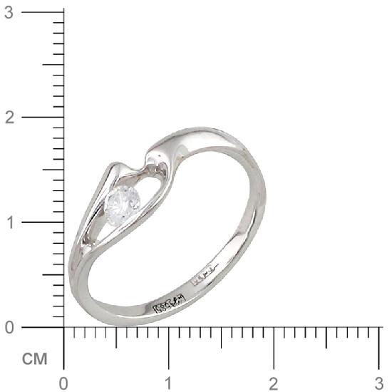 Кольцо с бриллиантом из комбинированного золота (арт. 336382)