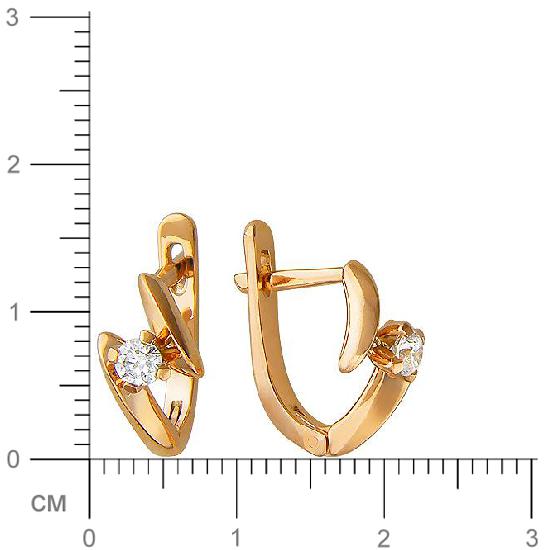 Серьги с бриллиантами из комбинированного золота (арт. 336429)