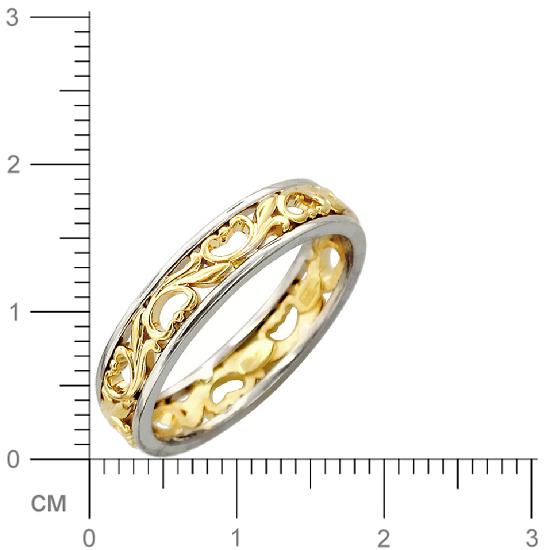 Кольцо из комбинированного золота (арт. 341130)
