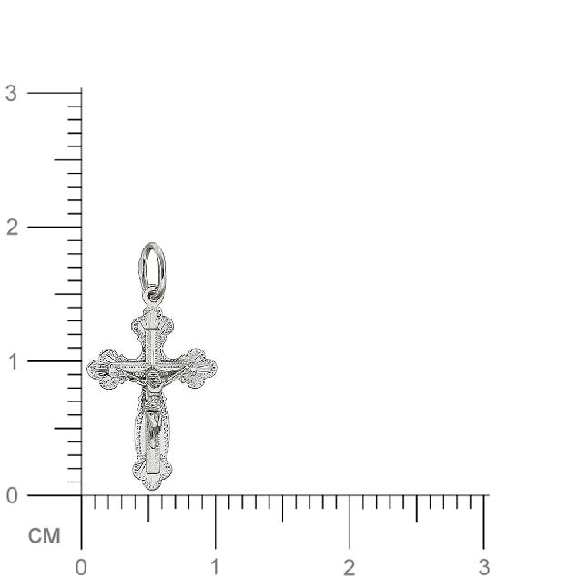 Крестик из белого золота (арт. 342806)