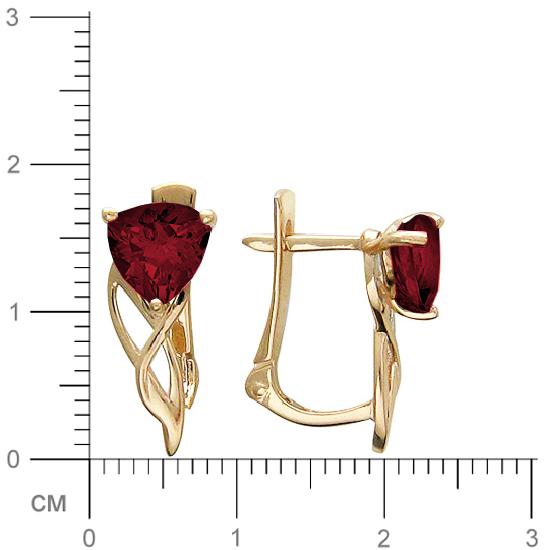 Серьги с гранатами из красного золота (арт. 343858)