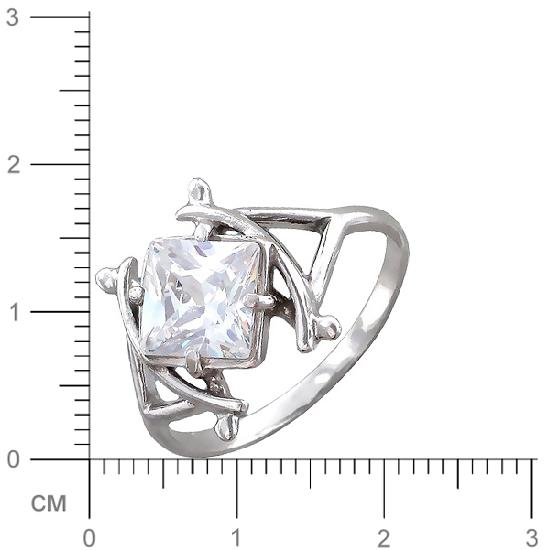 Кольцо с фианитом из серебра (арт. 345232)