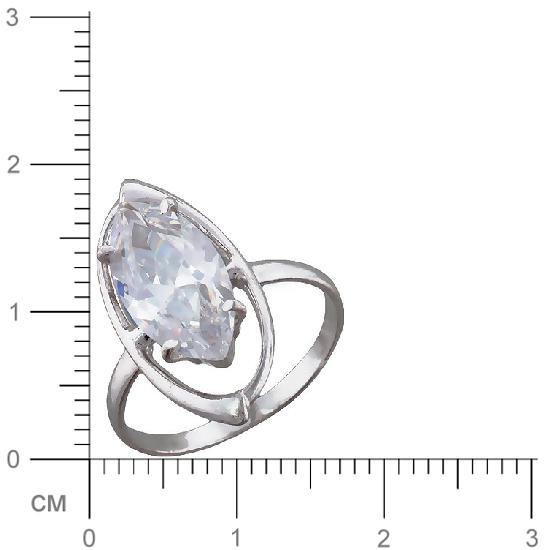 Кольцо с фианитом из серебра (арт. 345247)