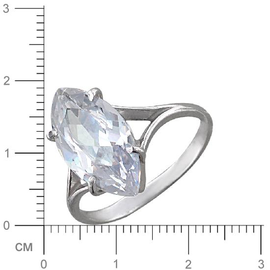 Кольцо с фианитом из серебра (арт. 345263)
