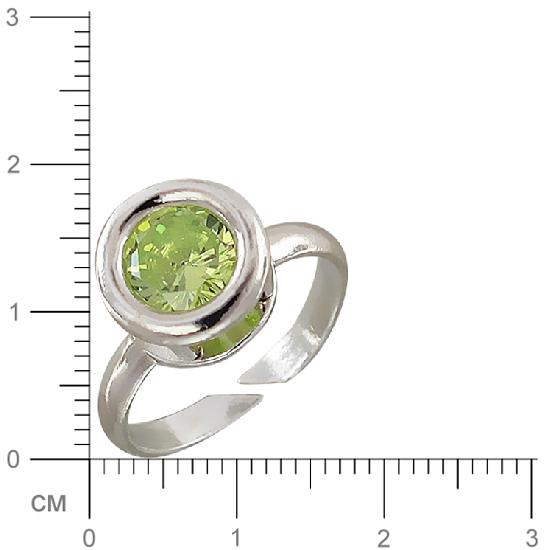 Кольцо с фианитом из серебра (арт. 345711)