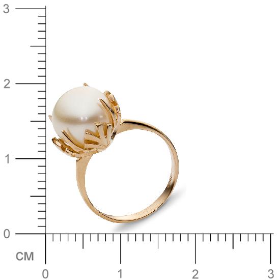 Кольцо с 1 жемчугом из красного золота  (арт. 351253)