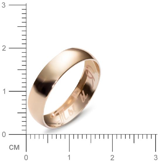 Гладкое обручальное Обручальное кольцо из красного золота (арт. 351638)