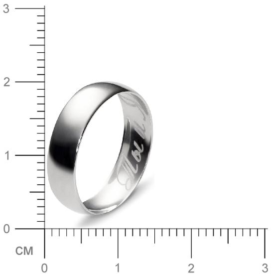 Обручальное кольцо из белого золота  (арт. 351659)