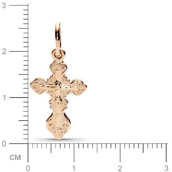 Крестик из красного золота  (арт. 352516)