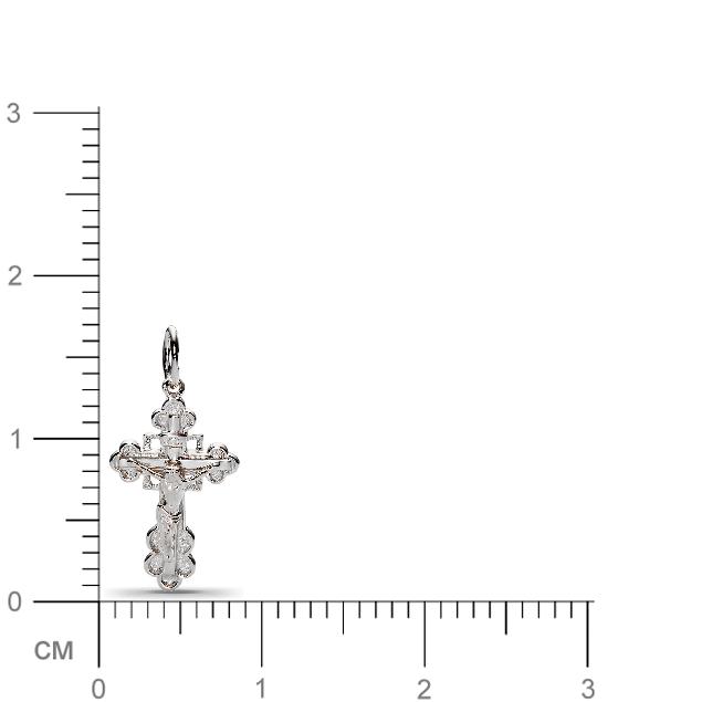 Крестик из белого золота (арт. 352526)
