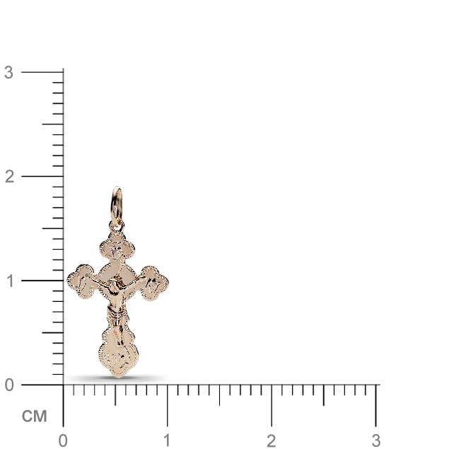 Крестик из красного золота  (арт. 352575)
