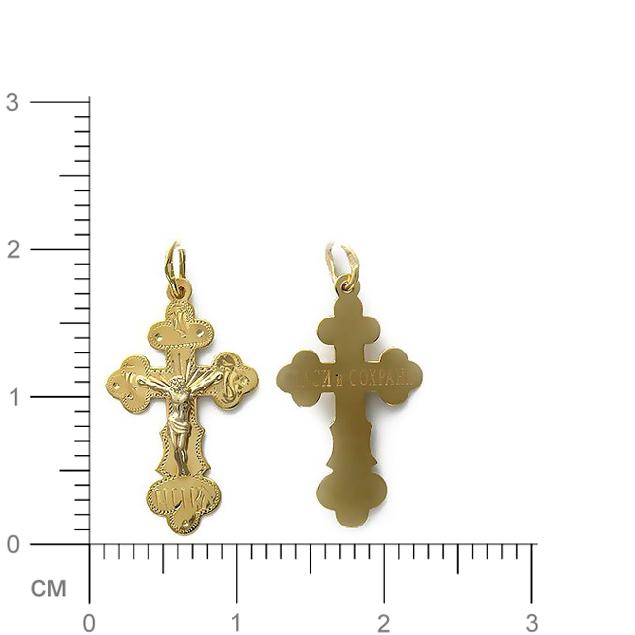 Крестик из комбинированного золота  (арт. 352605)