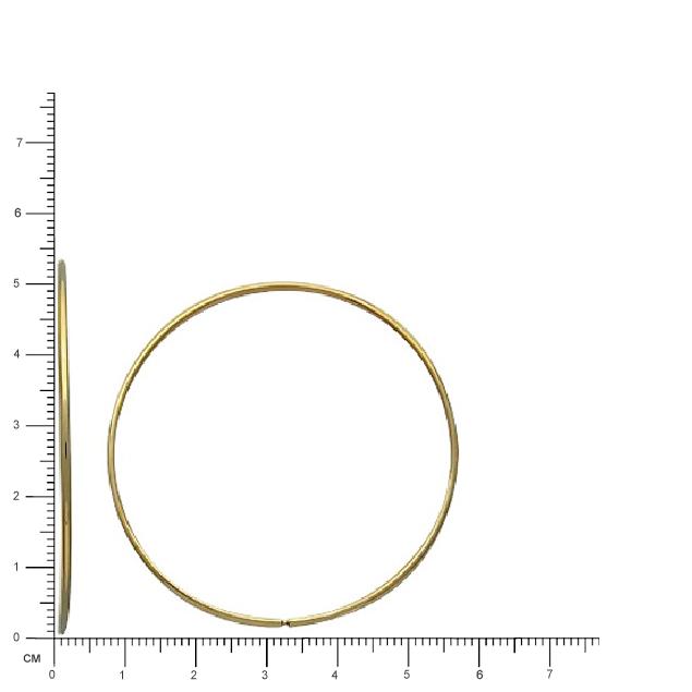 Серьги из жёлтого золота. Диаметр 51 мм. (арт. 352674)