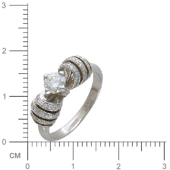 Кольцо с 78 бриллиантами из белого золота 750 пробы (арт. 361815)