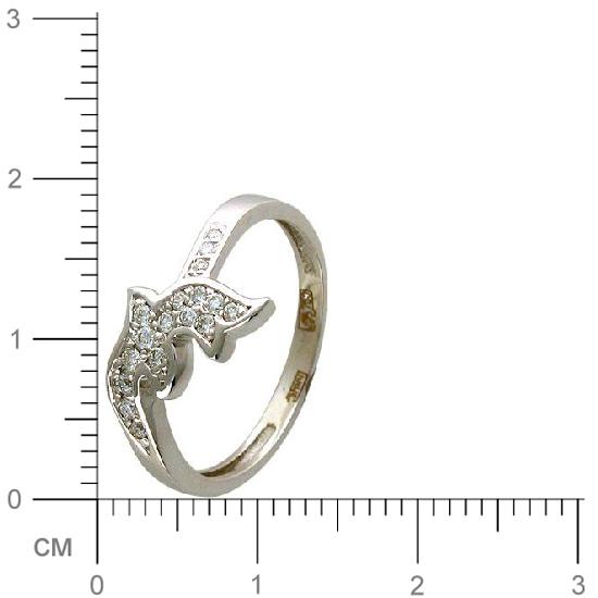 Кольцо с 17 бриллиантами из белого золота 750 пробы (арт. 361817)