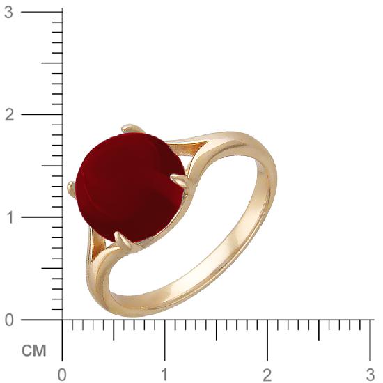 Кольцо с гранатом из красного золота (арт. 367198)
