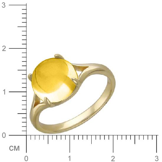 Кольцо с цитрином из желтого золота (арт. 367344)