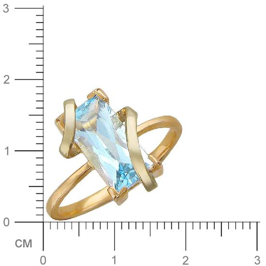 Кольцо с топазом из комбинированного золота (арт. 367399)