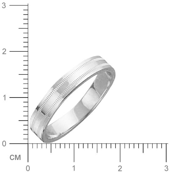 Обручальное кольцо из белого золота (арт. 367700)