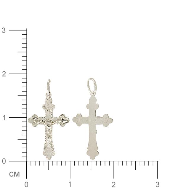 Крестик из белого золота (арт. 368636)