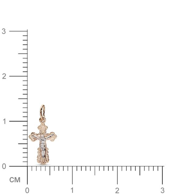 Крестик из комбинированного золота (арт. 368651)