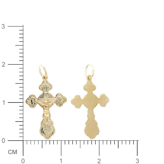 Крестик из комбинированного золота (арт. 368661)
