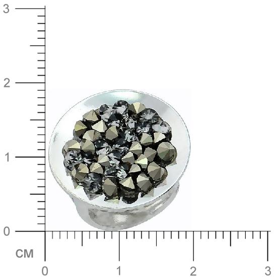 Кольцо с кристаллом swarovski из серебра (арт. 381470)