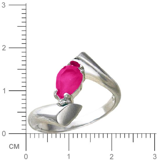 Кольцо с корундом из серебра (арт. 381788)