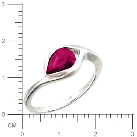 Кольцо с корундом из серебра (арт. 381847)