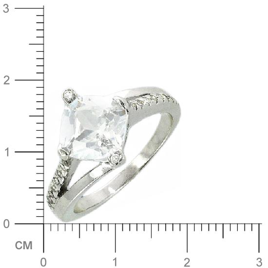 Кольцо с фианитами из серебра (арт. 383810)